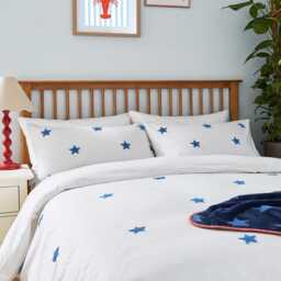Helena Springfield Long Island Tufted Star Double Duvet Cover SET, Colbalt - thumbnail 1