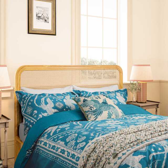 Joules Hidcote Birds Floral Single Duvet Cover SET, Blue - image 1
