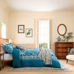 Joules Hidcote Birds Floral Single Duvet Cover SET, Blue - thumbnail 2