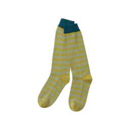 Land & Shore Shore Stripe Socks, Green - thumbnail 1