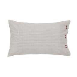 Bedeck of Belfast Lucine Pair of Standard Pillowcases, Graphite