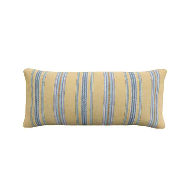 Sanderson Enys Garden Cushion 70cm x 30cm, Indigo & Primrose - image 1