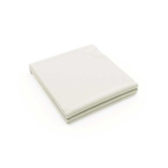 Bedeck of Belfast 200 Thread Count Plain Dye Double Flat Sheet, Chalk - image 1