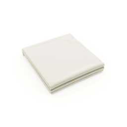 Bedeck of Belfast 200 Thread Count Plain Dye Double Flat Sheet, Chalk - thumbnail 1