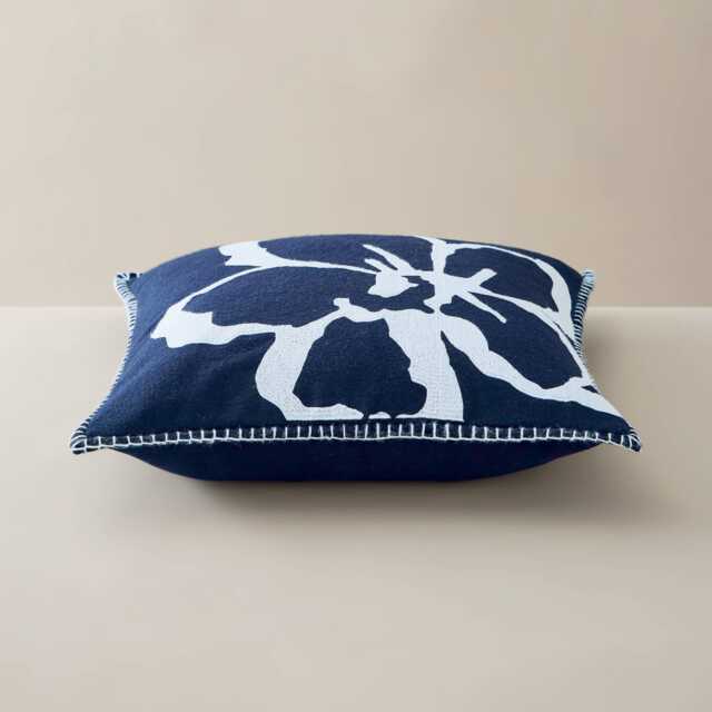 Ted Baker Magnolia Cushion 50cm x 50cm, Navy