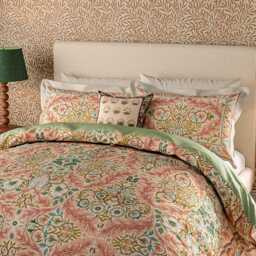 Morris & Co - V&A Earthly Paradise Double Duvet Cover SET, Rose & Pale Olive - thumbnail 1