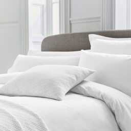 Bedeck of Belfast Fine Linens Andaz Double Duvet Cover, White