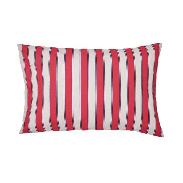 Land & Shore Alec Pair of Standard Pillowcases, Blue/Red - image 1