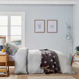 Helena Springfield Long Island Muslin Double Duvet Cover SET, Silver - thumbnail 2
