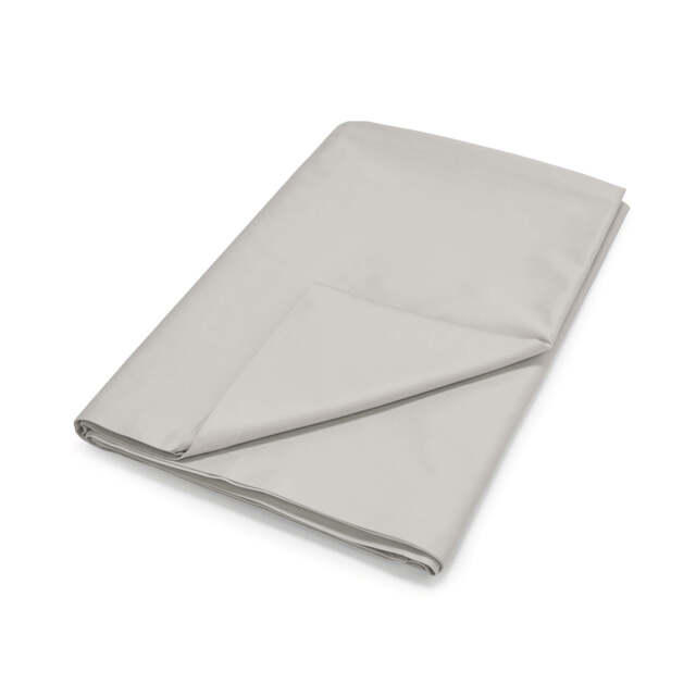 By Bedeck 500 Thread Count Plain Dye Single Flat Sheet, Silver - image 1