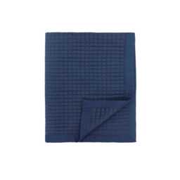 Bedeck of Belfast Lorelei Quilted Throw, Powder Blue & Linen - thumbnail 1