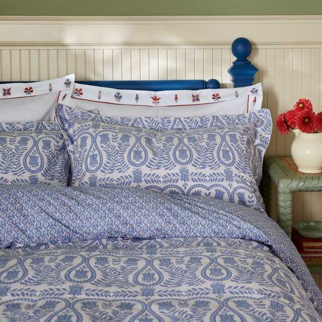 Joules Wandering Indienne Kingsize Duvet Cover SET, Blue - image 1