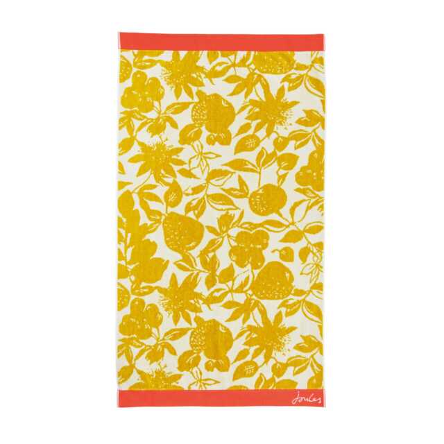 Joules Fruity Floral Bath Towel, Yellow - image 1