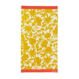 Joules Fruity Floral Bath Towel, Yellow