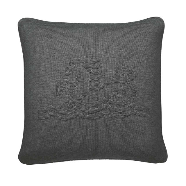 Bedeck of Belfast Signature Knit Cushion 45cm x 45cm, Charcoal - image 1