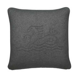 Bedeck of Belfast Signature Knit Cushion 45cm x 45cm, Charcoal - thumbnail 1