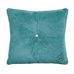 Ted Baker Branded Button Cushion 50cm x 50cm, Teal