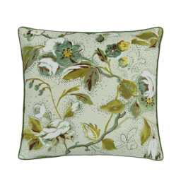 English Heritage Craven Street Floral Cushion 50cm x 50cm, Sage - thumbnail 1