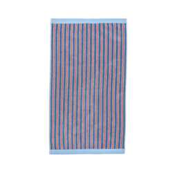 Land & Shore Causeway Stripe Bath Sheet, Blue/Red - thumbnail 1