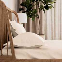 By Bedeck 500 Thread Count Plain Dye Super Kingsize Fitted Sheet, Linen