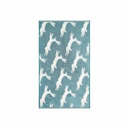 Joules Jumping Hare Bath Towel, Teal - thumbnail 2