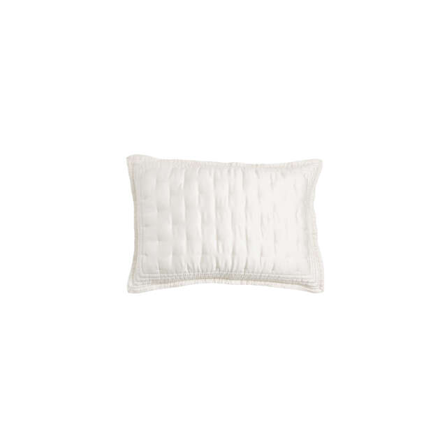Donna Karan Essential Quilted Standard Pillowcase, Ivory - image 1