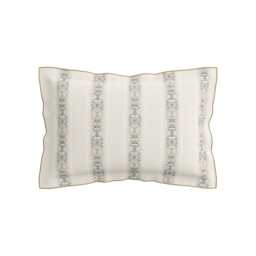 Bedeck of Belfast Hemma Oxford Pillowcase, Linen/Chartreuse - thumbnail 1