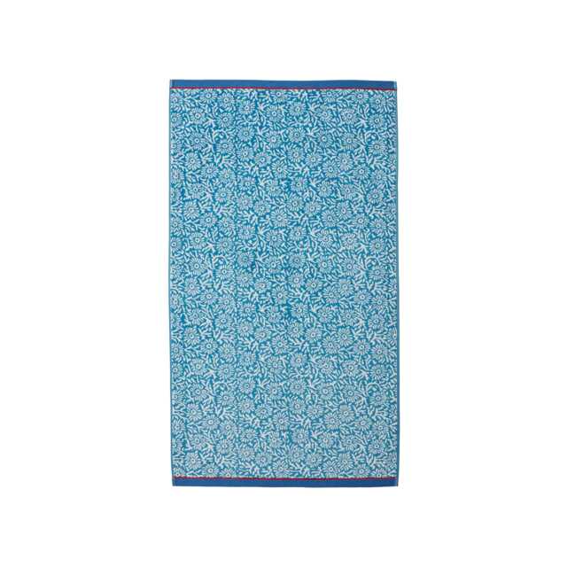 Land & Shore Aster Bath Towel, Blue/Red - image 1