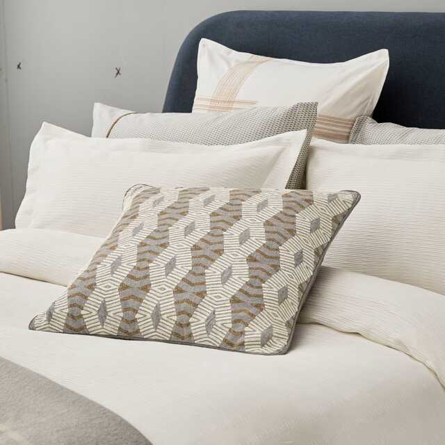 Bedeck of Belfast Asha Textured Weave Single Duvet Cover, Chalk - image 1
