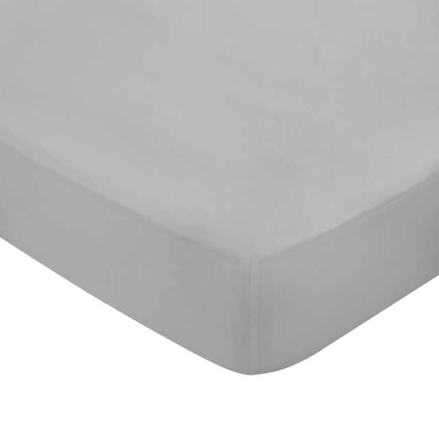 Bedeck of Belfast Fine Linens 600 Thread Count Egyptian Cotton Double Fitted Sheet, Grey - image 1
