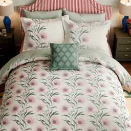Sanderson x National Trust Catherinae Single Duvet Cover Set, Fuschia - thumbnail 1