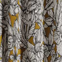 "Ted Baker Vietnm Lined Curtains 66"" x 72"", Gold" - thumbnail 1