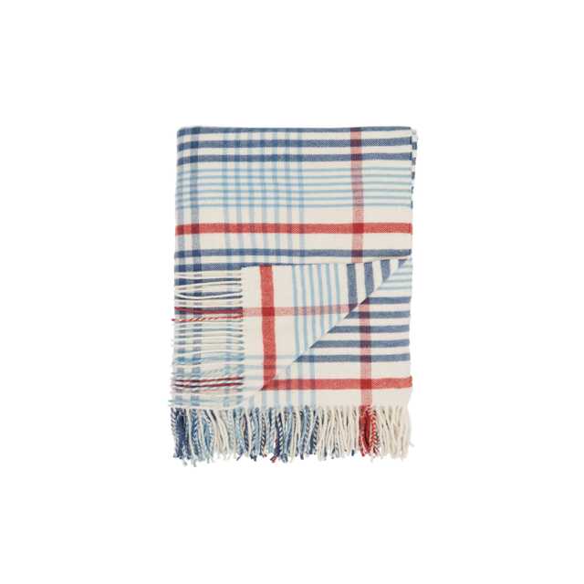 Land & Shore Picnic Check Throw, Blue/Red