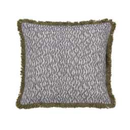 Bedeck of Belfast Kaiza Cushion 50cm x 50cm, Charcoal & Silver