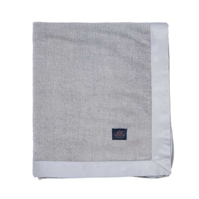 Bedeck of Belfast Ellis Quilted Throw, Silver - image 1