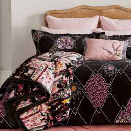 Ted Baker Diamonds Oxford Pillowcase, Black - thumbnail 2
