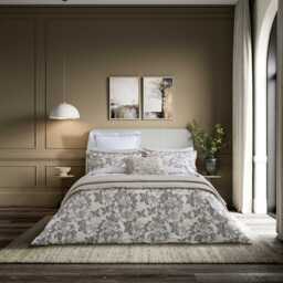 Bedeck of Belfast Maira Super Kingsize Duvet Cover SET, Warm Grey - thumbnail 2