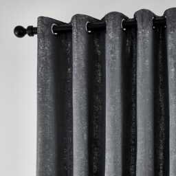 "Helena Springfield Roma Lined Curtains 66"" x 54"", Gun Metal" - thumbnail 2