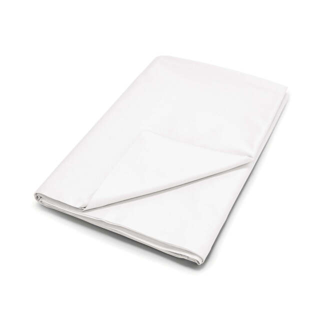 By Bedeck 500 Thread Count Plain Dye Single Flat Sheet, White