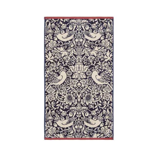William Morris Strawberry Thief Bath Sheet, Blue - image 1
