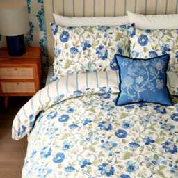 Sanderson Amanpuri Double Duvet Cover SET, Blue - thumbnail 1