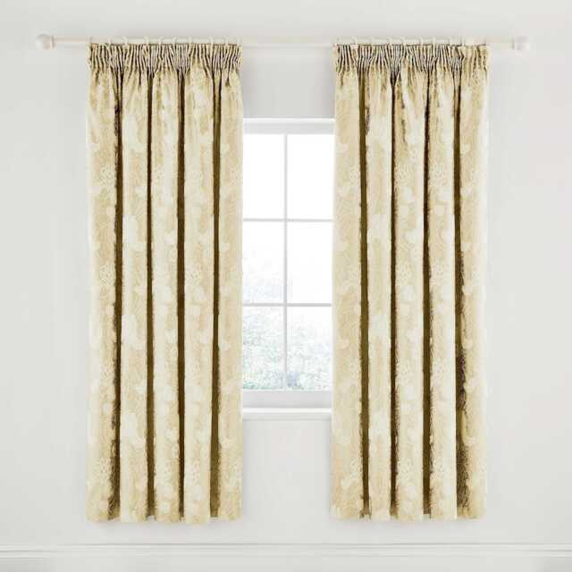 "Sanderson Ashbee Curtains 66"" x 72"", Soft Gold" - image 1