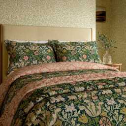 Morris & Co Compton Single Duvet Cover SET, Green Indigo