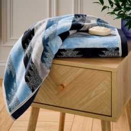 Bedeck of Belfast Kayah/Liyana Hand Towel, Indigo & Charcoal - thumbnail 2
