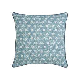 Helena Springfield Harvest Moon Folk Ditsy Cushion 45cm x 45cm, Blue/Teal