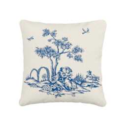 V&A Enchanted Garden Cushion 45cm x 45cm, Blue