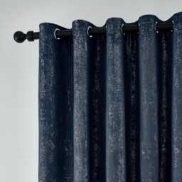 "Helena Springfield Roma Lined Curtains 66"" x 54"", Navy" - thumbnail 2