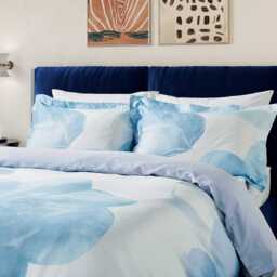 Ted Baker Photo Magnolia Kingsize Duvet Cover SET, Blue - thumbnail 1