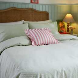 Helena Springfield Secret Garden Gingham Print Kingsize Duvet Cover SET, Green - thumbnail 1