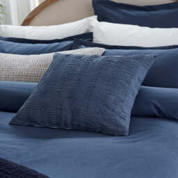 Bedeck of Belfast Rare Earth Arlyn Cushion 50cm x 50cm, Indigo - thumbnail 2
